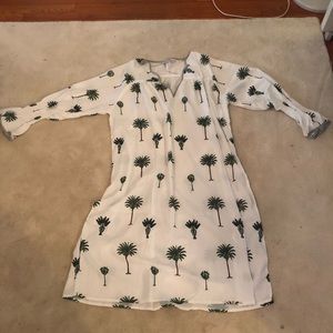 Palm tree pattern pool coverup